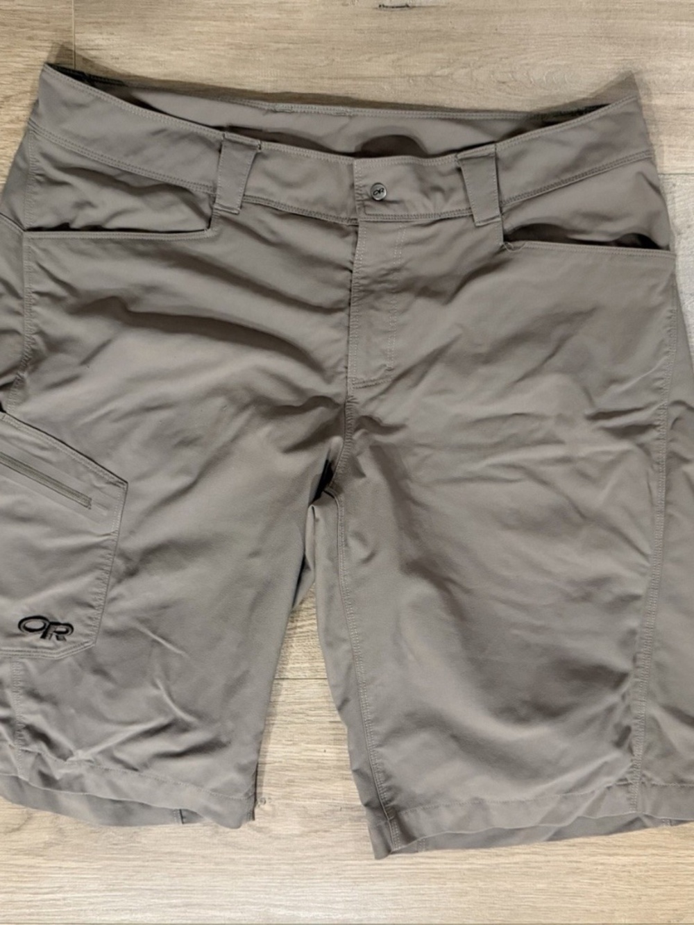 Outdoor Research Shorts Mens 36 Beige Ferrosi 10" Hiking Climbing Softshell